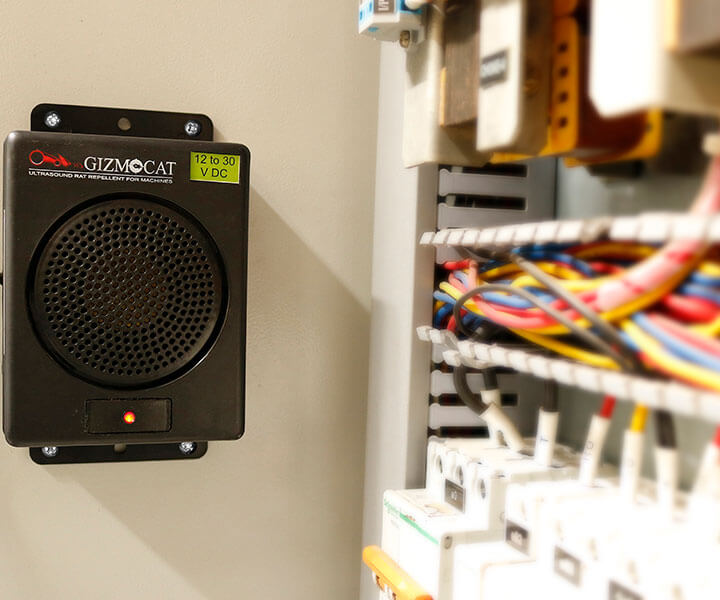 MCB Panels|Rats love to nest in control panels. They are safe from predators and plenty of wires and ducts to chew on. Rats are a leading cause in machine downtime across the industry. Most high-end industrial machinery or assembly lines / medical instruments like MRI's, x-ray, sonography or dental laboratory equipment have sophisticated electronics cluster and lot of wiring. GIZMOCAT can be installed inside control panels or control rooms or both to protect 24/7 and give trouble free service.