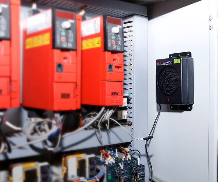 Machine Control Panels|Rats love to nest in control panels. They are safe from predators and plenty of wires and ducts to chew on. Rats are a leading cause in machine downtime across the industry. Most high-end industrial machinery or assembly lines / medical instruments like MRI's, x-ray, sonography or dental laboratory equipment have sophisticated electronics cluster and lot of wiring. GIZMOCAT can be installed inside control panels or control rooms or both to protect 24/7 and give trouble free service.